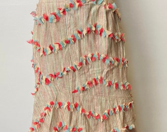 Pure Silk Vintage 80s Textured Skirt