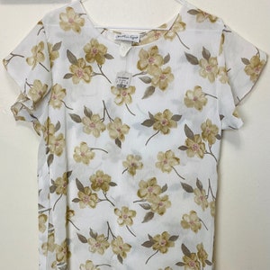 Sheer Floral 90s Flutter Sleeve Deadstock Tie Back Midi Dress