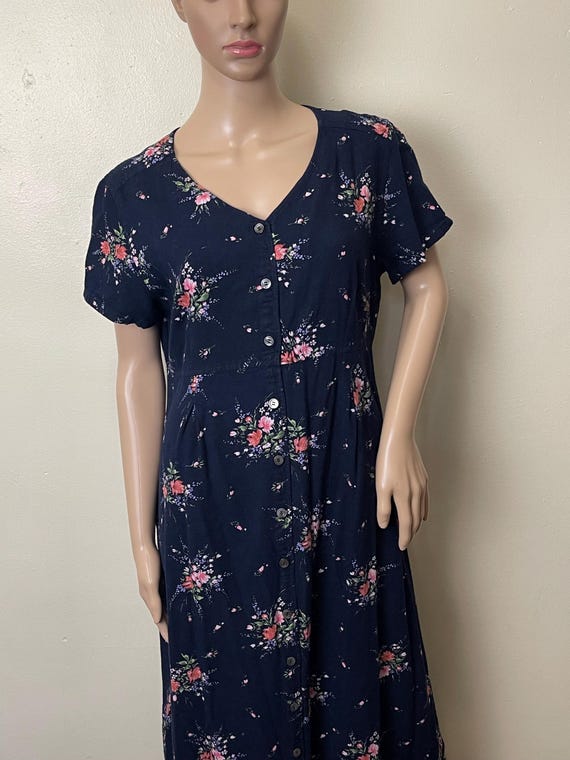 tie neck midi dress in midnight dutch floral Ulla Johnson | Women's Striped Lyria Cotton in Black Multicolor Flutter Sleeve Midi Dress Size 00