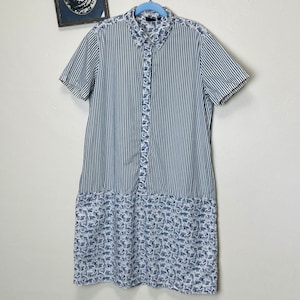 Suno x Uniqlo Shirtkleid mit Kragen im Mustermix
