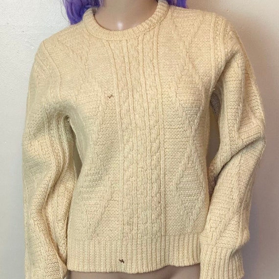 Pendleton Wool Vintage 70s Chunky Knit Sweater - image 1