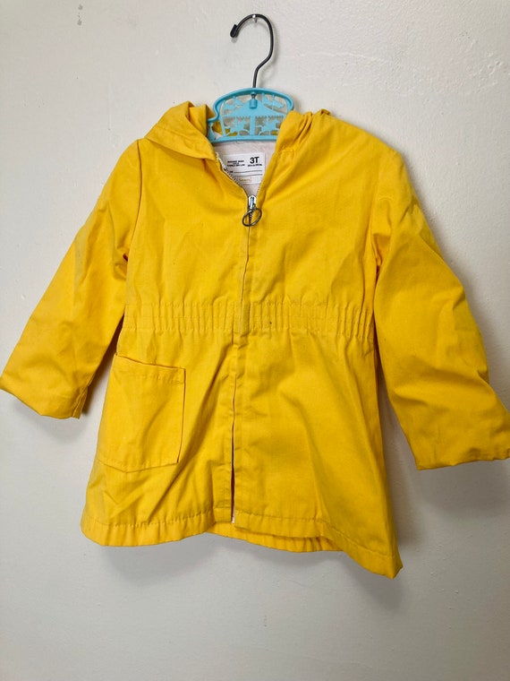 Sunny Yellow Vintage Sears Toddler Hooded Anorak … - image 1