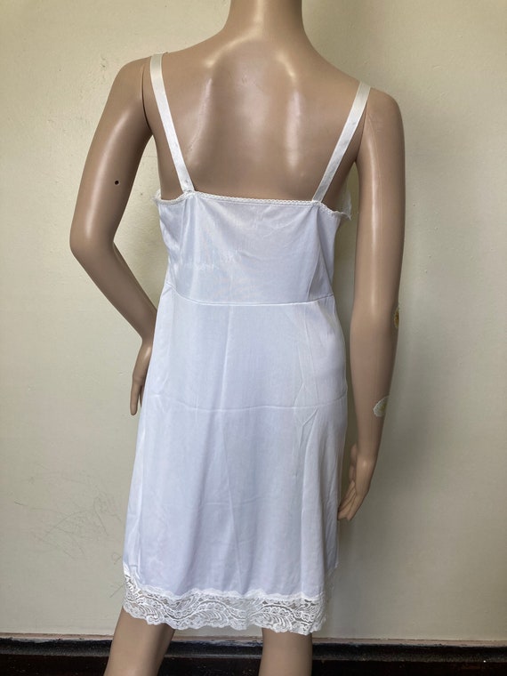 Milk White Komar Lacy Vintage 1970s Lingerie Slip… - image 7