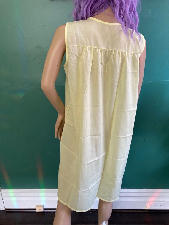 Katz Sunny Yellow Vintage 60s Lingerie Nightgown - image 4