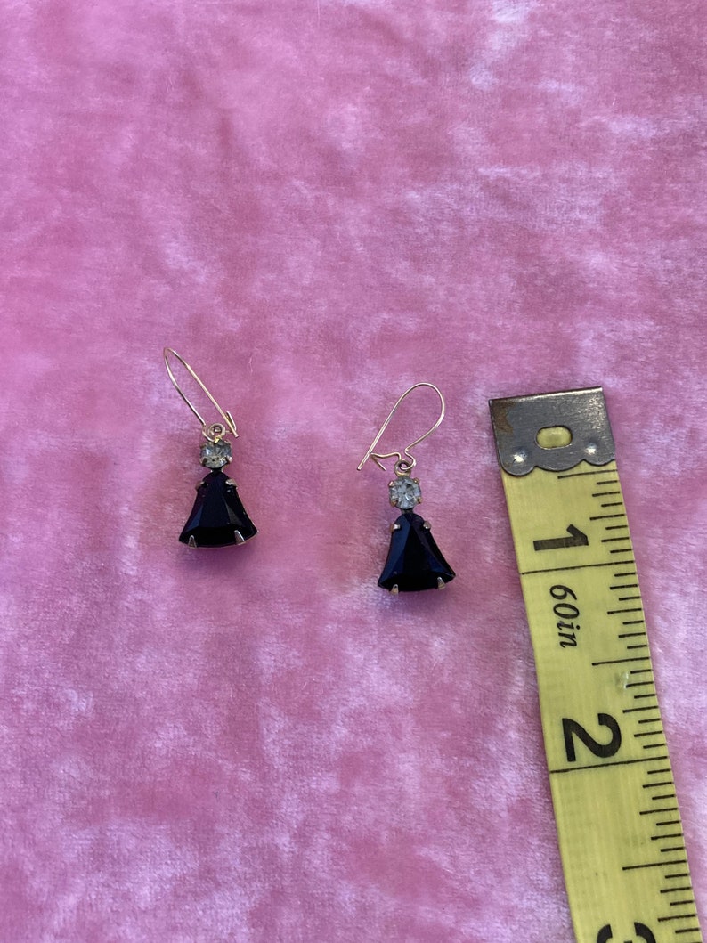 70s Vintage Disco Jewelled Drop Earrings