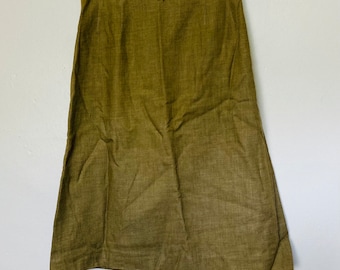 1970s Hazel Green High Waist Pencil Skirt