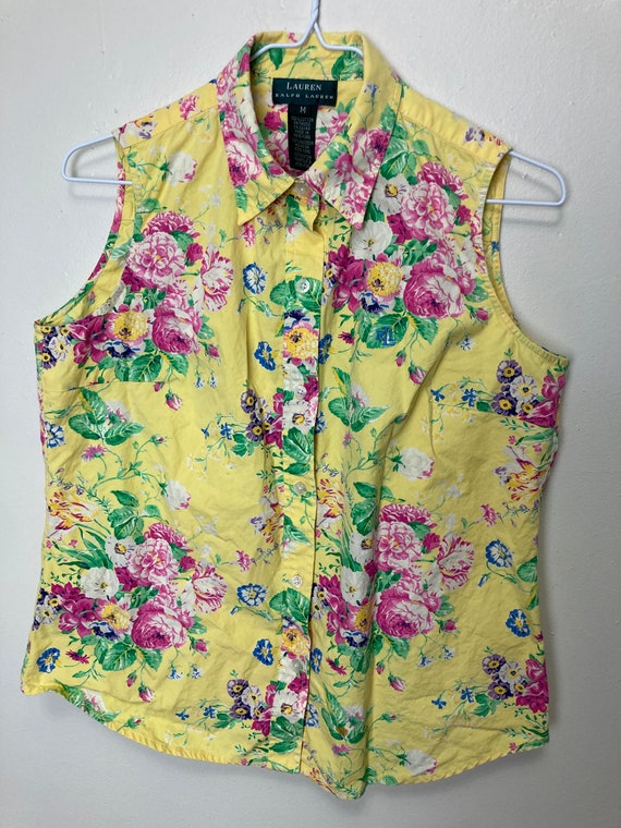 Ralph Lauren Vintage 1990s Yellow and Pink Roses C