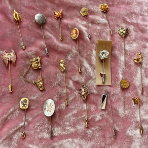 Wählen Sie eine Vintage Warm Gold oder Silber Stick Pin