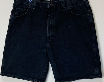 Short baggy vintage années 90 en denim noir Wrangler