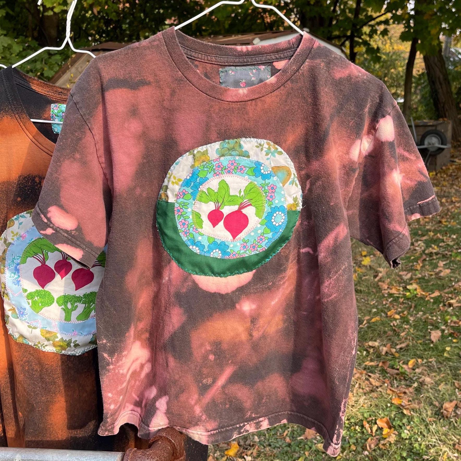 Patchwork Radish Bleached Out Reworked Crewneck Tee