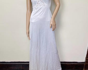 Deadstock NWT Sears Vintage 70s Maxi Length Lingerie Slip Dress