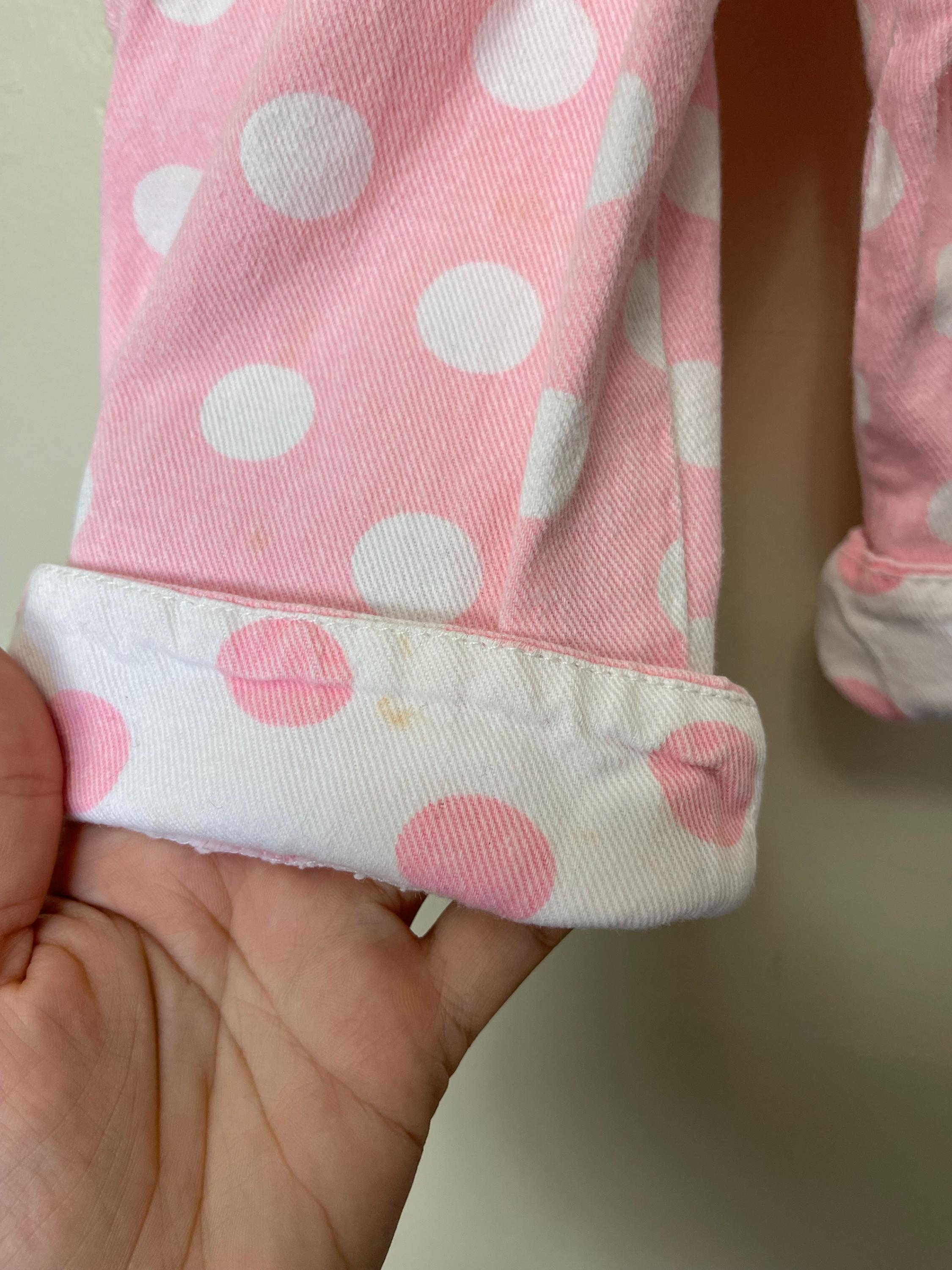 Girls Pink and White Polka Dot Vintage 80s Denim Shorts - Etsy