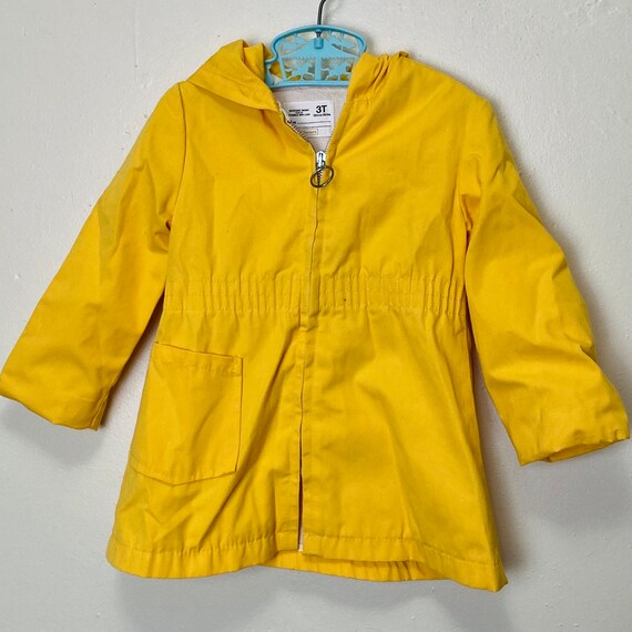 Sunny Yellow Vintage Sears Toddler Hooded Anorak … - image 2