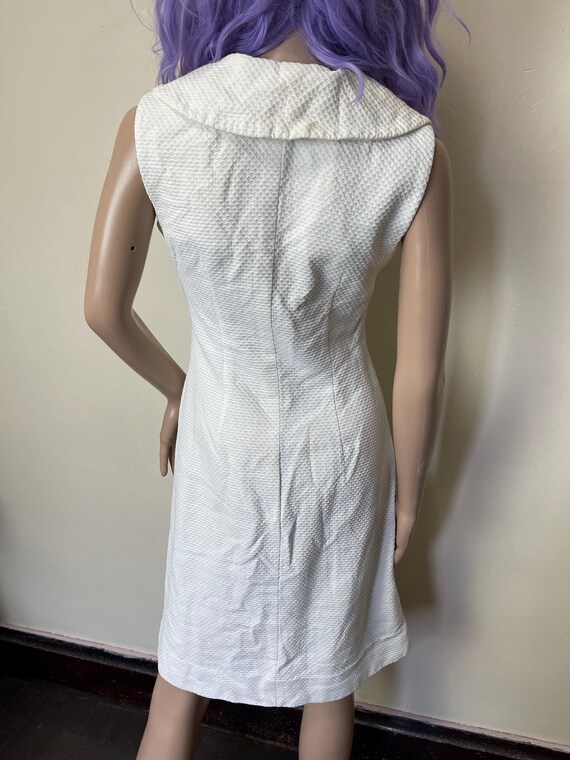 White 1960s Black Button Down Double Breasted Vin… - image 8