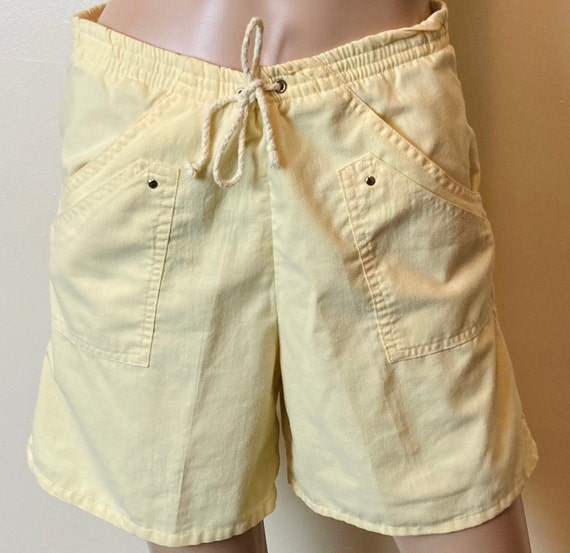 Butter Yellow Vintage 80s Casual Shorts - image 1