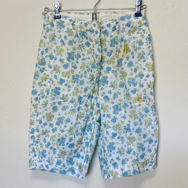 1970s Hunter Floral Vintage High Waist Shorts