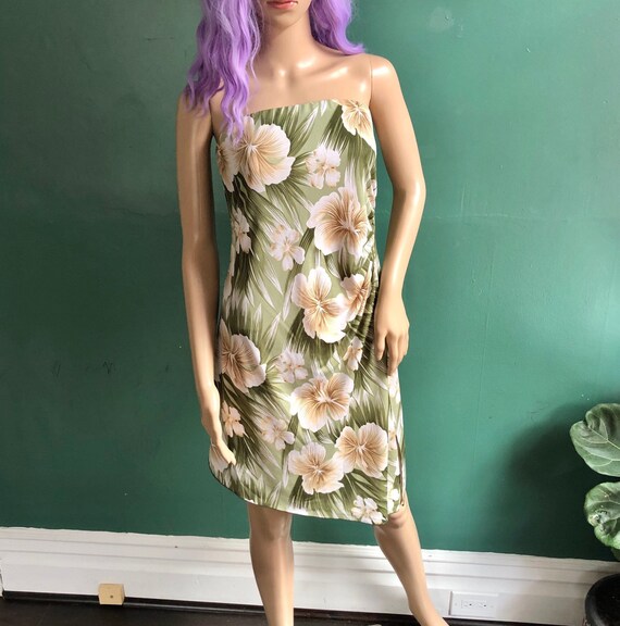 Y2K Vintage 90s Hawaiian Hibiscus Print 