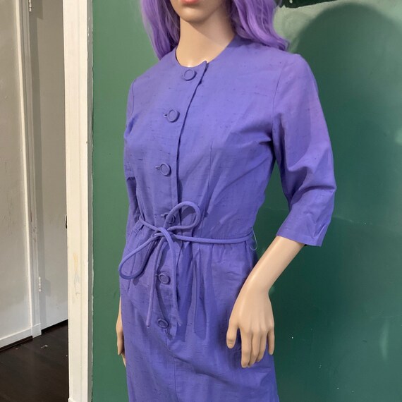 Grape Purple Vintage 1960s Tailored Day Dress