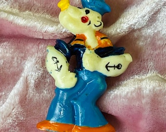 Popeye Celluloid Vintage Early Plastic Brooch