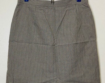 Gap Premium Vintage 90s Taupe Plaid Mini Skirt