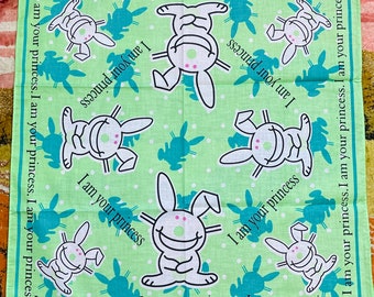 Happy Bunny Y2K Vintage Hot Topic Deadstock Cotton Bandana
