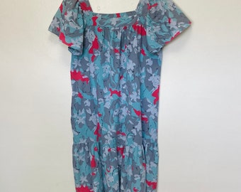Abstract Print Vintage 70s Union Made Casual House Dress