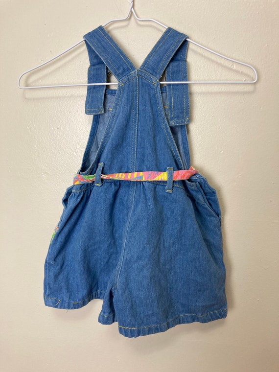 Colorful Fruit Vintage 80s Cotton Kids Overalls 3T - image 6