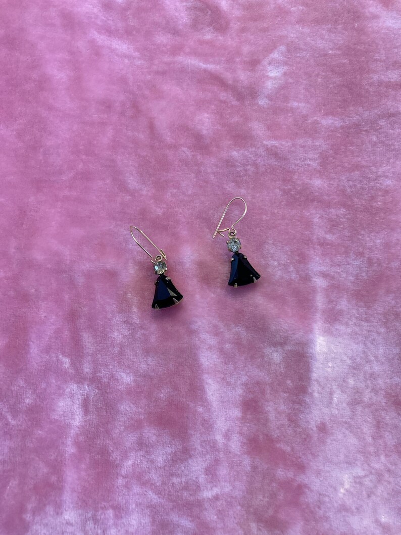 70s Vintage Disco Jewelled Drop Earrings