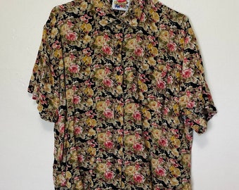 Sorrel Floral Vintage 90s Thick Indian Rayon Top