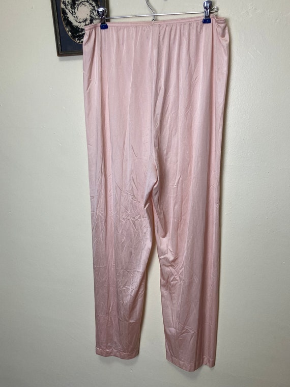 2 Piece Soft Nylon Vintage 80s Pale Pink Pants an… - image 6