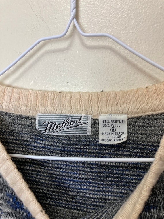 Method Wool Blend Vintage 80s Patterned Sweater - image 2
