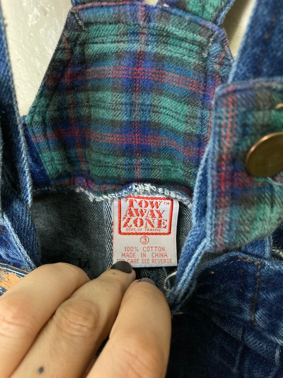 Rad Denim Tow Away Zone Vintage 80s Kids Overalls… - image 3