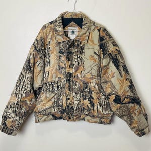 Vintage 1980s Duck Camo Hunting Jacket / Streetwear / 80s