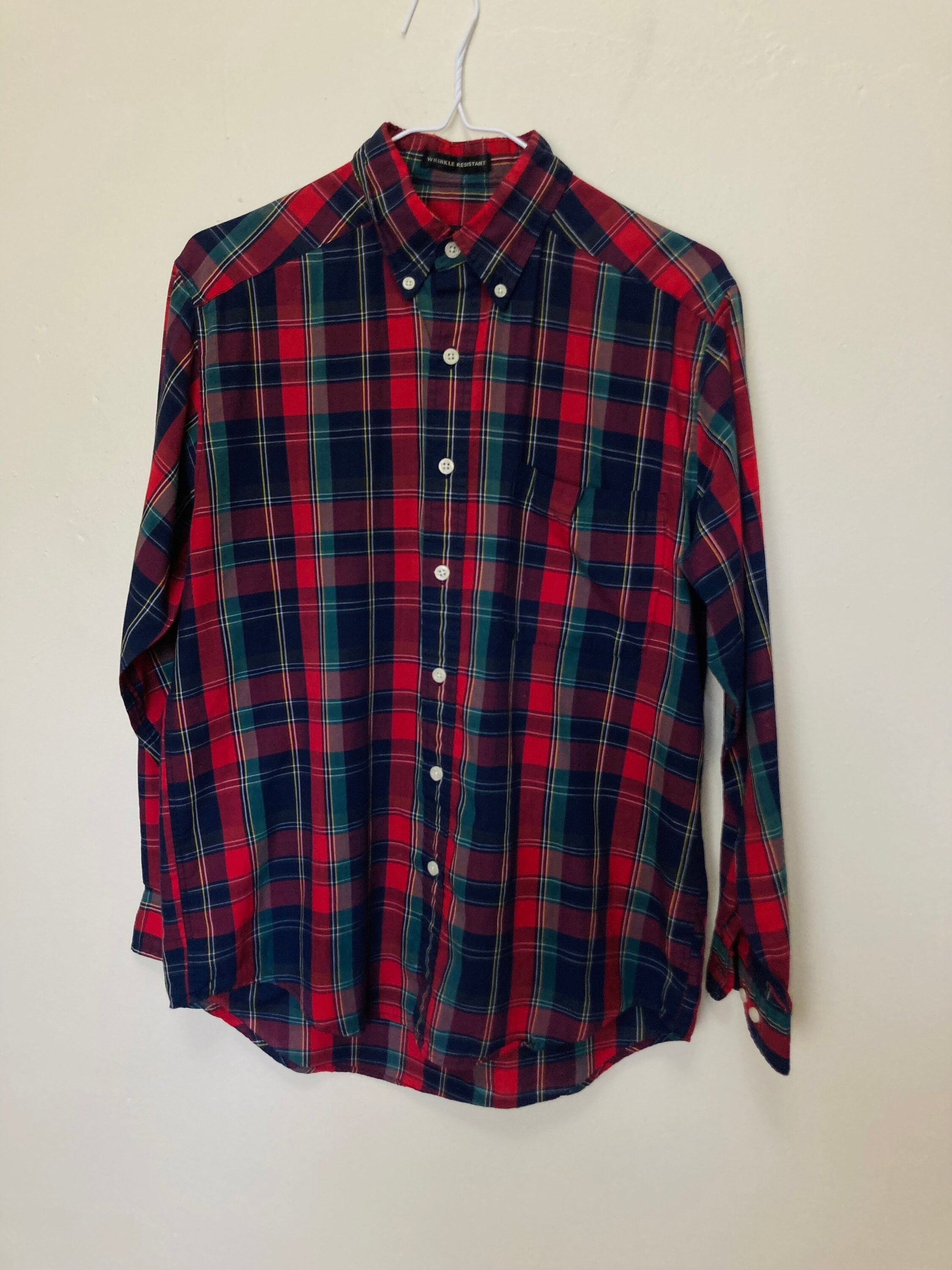 Chemise Homme North River Flanelle à Carreaux Gris/rouge/vert - Taille L - Occasion