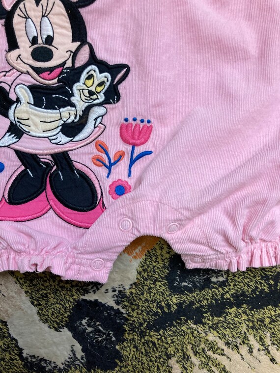 Minnie Mouse and Kitten Vintage Disney Pink Cordu… - image 4