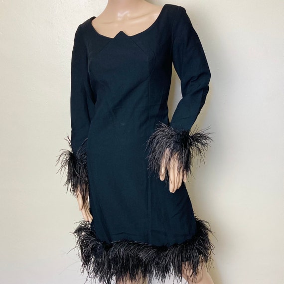 sachin and babi light blue dress Missord Feather Sleeve Contrast Black Sequin Mini Dress GM90013 Online Sale  – MISS ORD main image 0