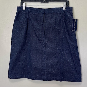 Midnight Blue Speckled Corduroy Vintage 90s Mini Skirt NWT