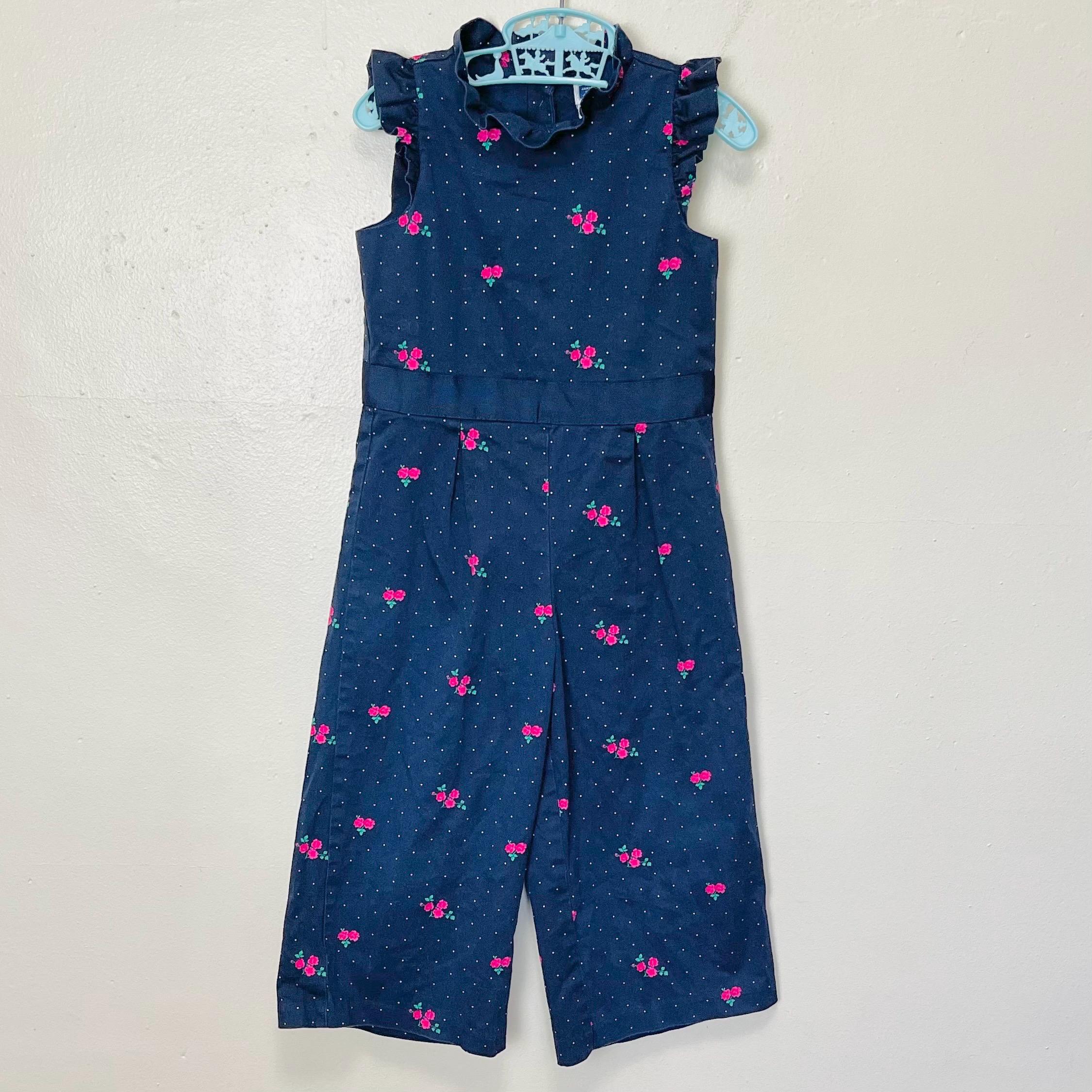 Corduroy Overalls 4T: Janie and Jack Blue Pink Calico Print Corduroy Overalls 4T: Janie and Jack Blue Pink Calico Print