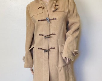 Gloverall Vintage 60s Camel Brown Wool Blend Duffle Coat