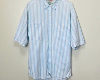 Levi’s Real Indigo Vintage 90s Striped Boxy Collared Shirt XL