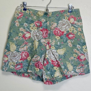 Ralph Lauren Linen Floral Print 90s Shorts