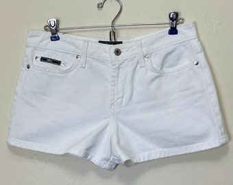 White LEI Low Cut Vintage Y2K 90s Jean Shorts