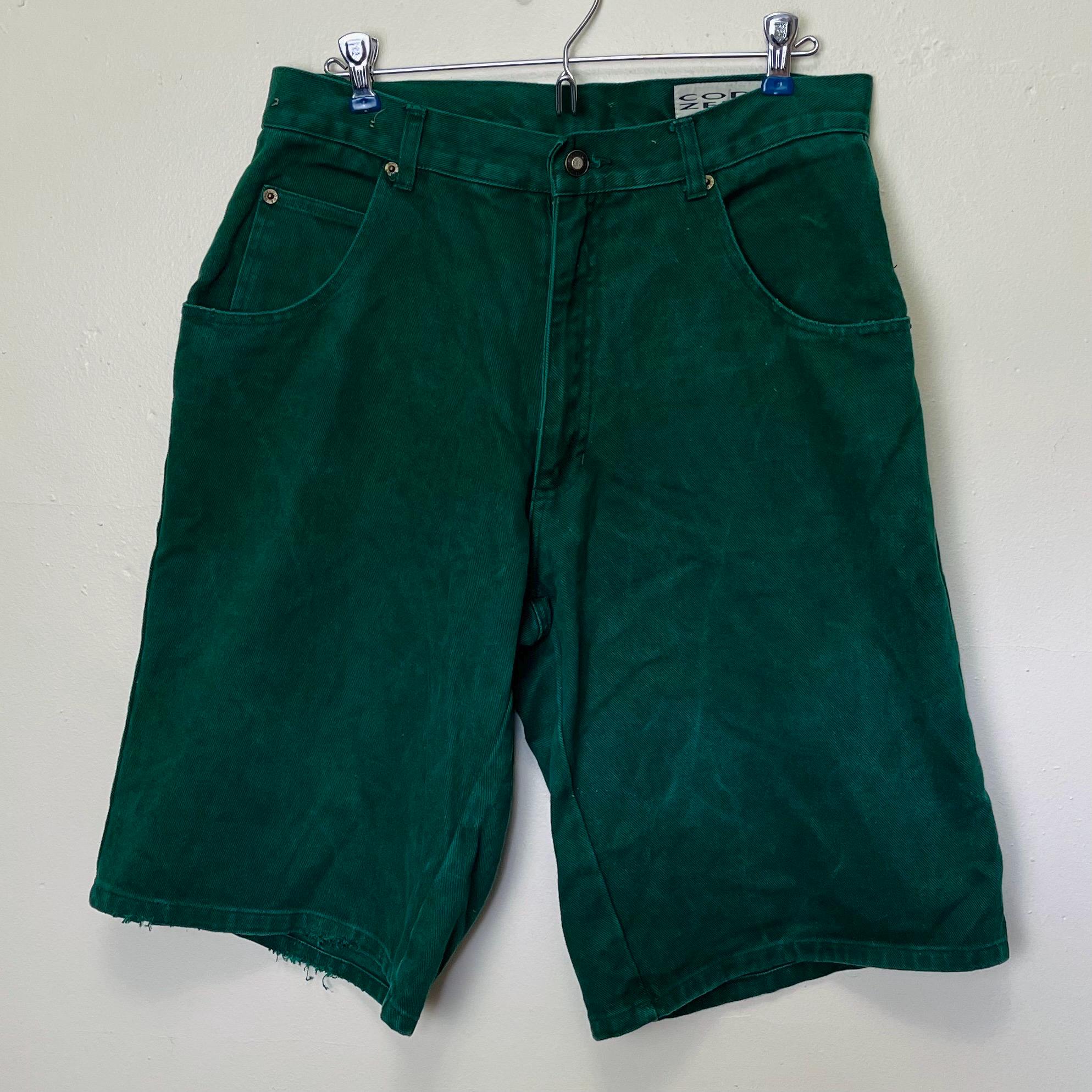 Vintage 90s Baggy Forest Green Code Zero Denim Shorts - Etsy