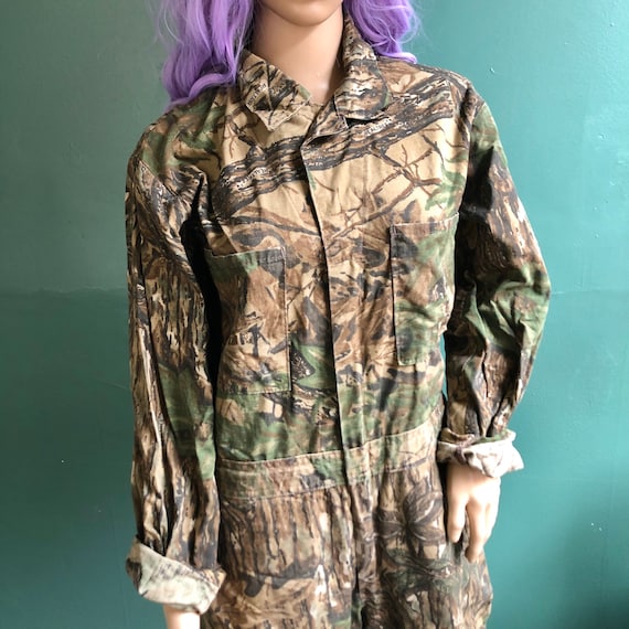Vintage 90s Realtree Camo Coverall Jumpsuit