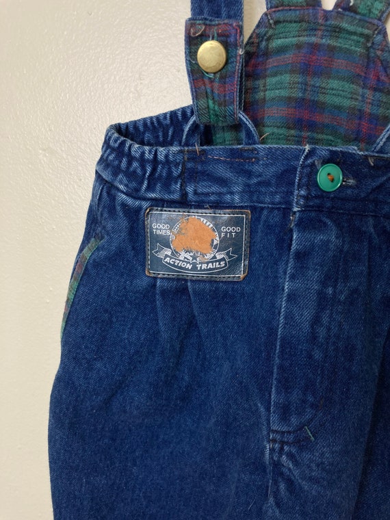 Rad Denim Tow Away Zone Vintage 80s Kids Overalls… - image 8