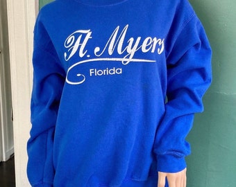 Vintage 90s Ft Myers Florida Sweatshirt S M L