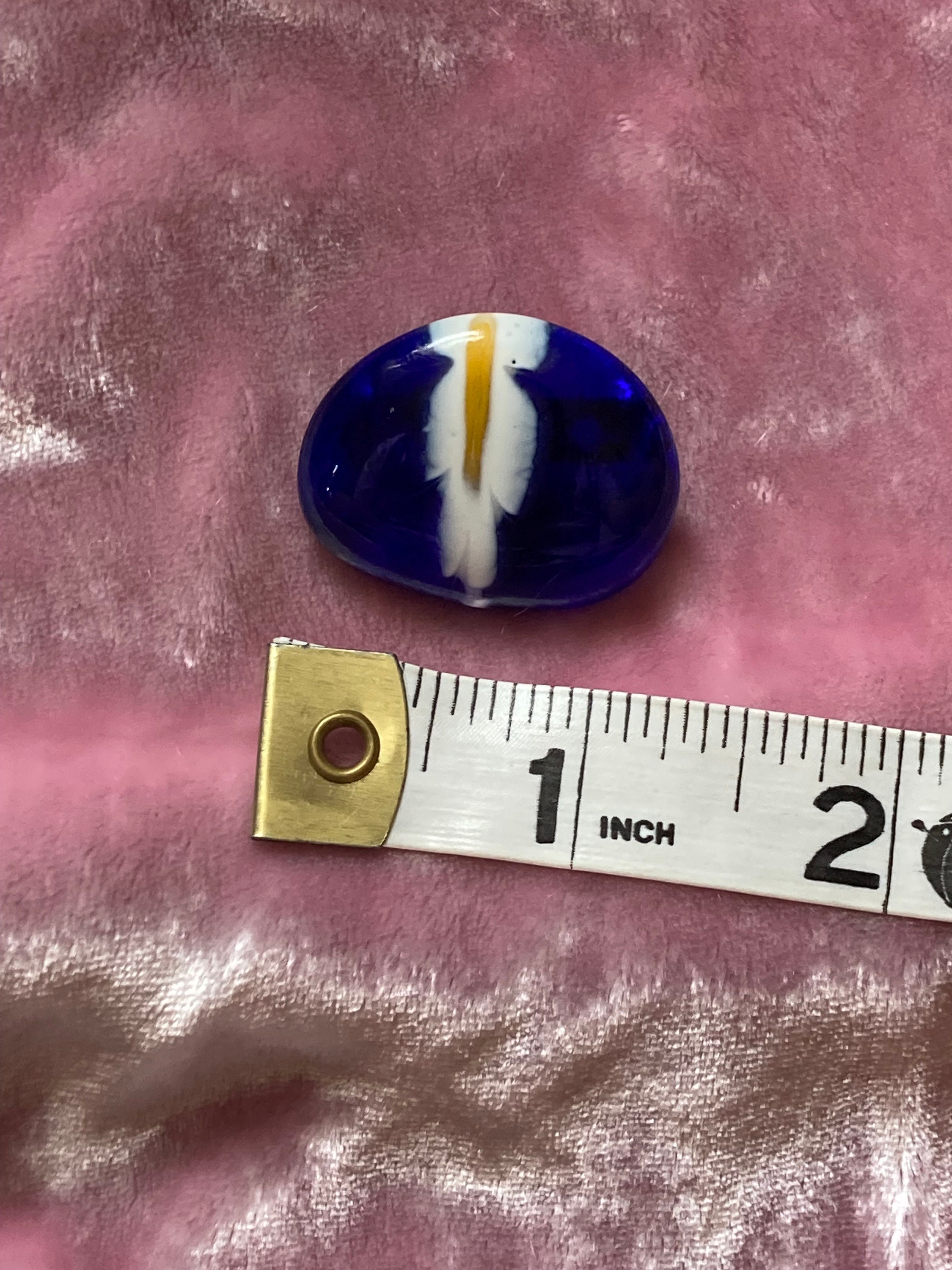 吹きガラス サファイア ブルー ヴィンテージ 80 年代 ブローチ - Etsy 日本