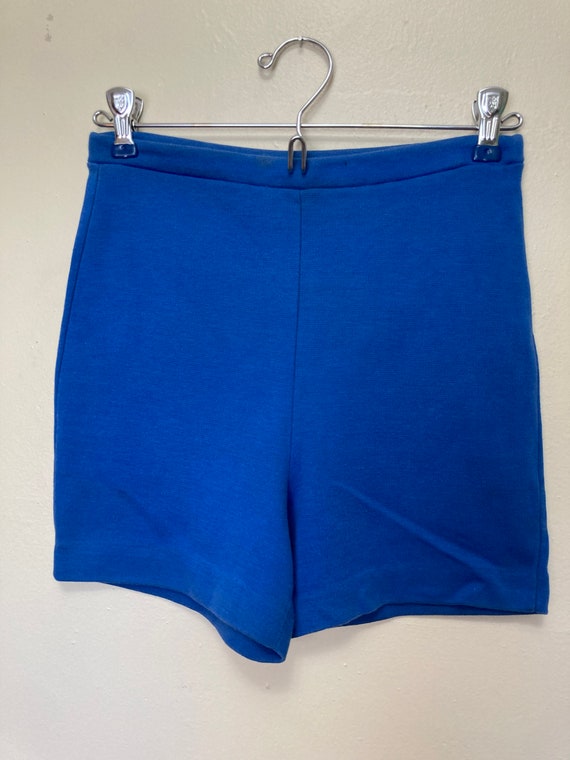 Blue Vintage 70s High Waist Booty Shorts