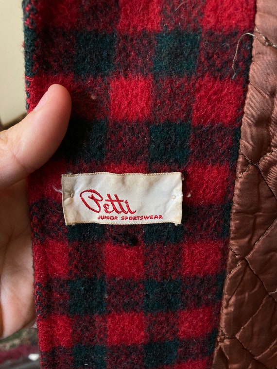 Plaid Wool Vintage 70s Chunky Oversize Long Coat - image 8