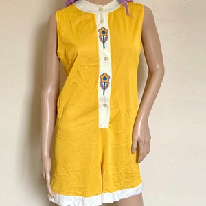 Flower Power Vintage 60s Nylon Loungewear Romper